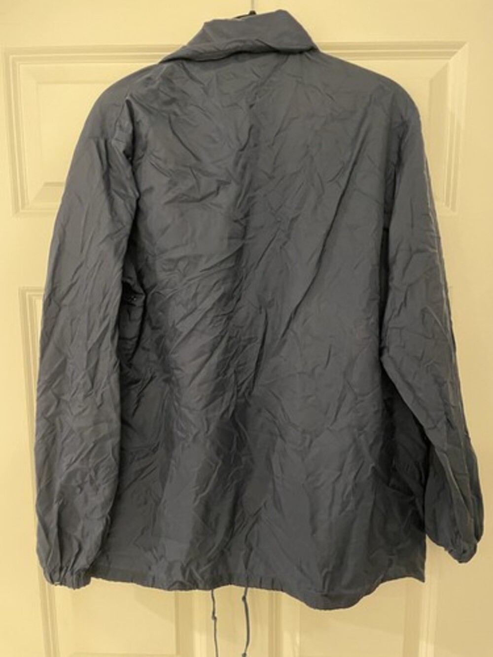 Vintage L.L. Bean 80s-90s Packable Navy Anorak Zip Up Hooded Windbreaker SzM - Picture 8 of 8